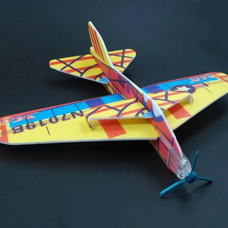 4 шт. DIY детские мини пена ручной работы метание летающих самолета планер