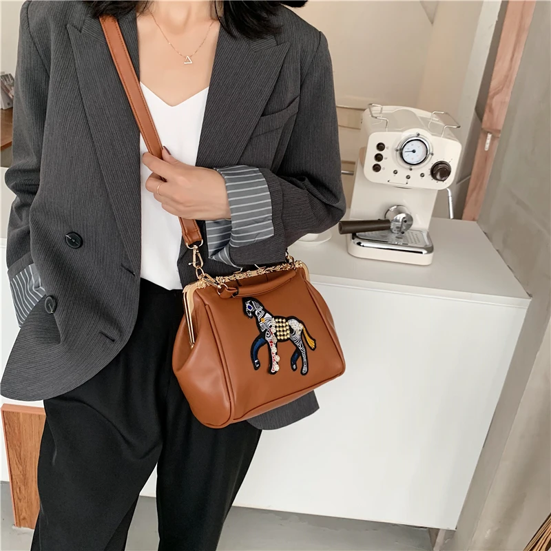 Новые качественные кожаные брендовые дизайнерские простые сумки на плечо для