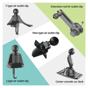 universal car air vent clip upgrade 17mm ball head for magnetic car phone holder gravity support stand mount car charger bracket free global shipping