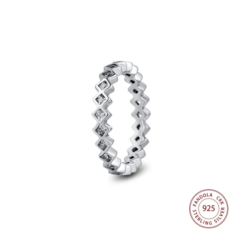 

CKK Квадратные Кольца 925 стерлингового серебра обручальные оригинальные кольца для женщин серебро 925 ювелирные изделия anillos