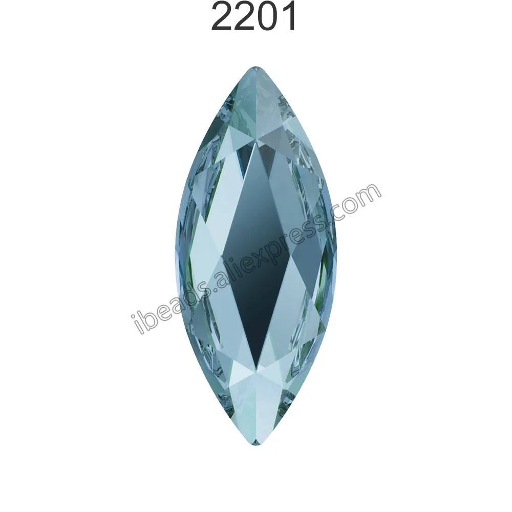 Оригинальные стразы Swarovski 2201 Marquise с плоской задней частью без горячей фиксации Стразы для женщин для украшения ногтей