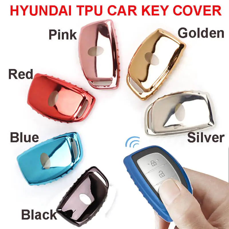 Роскошный мягкий ТПУ чехол для автомобильного ключа разноцветный IX25 IX35 TUCSON Verna