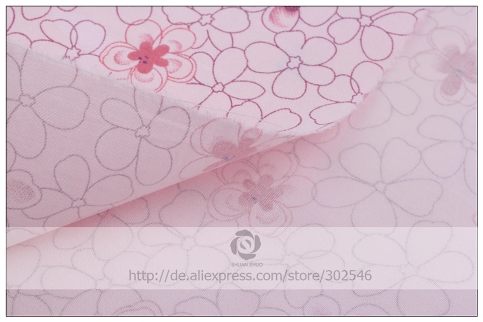 Shuanshuo, 7 шт./лот, розовая Флора, Tissus, хлопковая ткань, Лоскутная Ткань, жир, четверть пряди, ткань для шитья, кукольные ткани, 40*50 см