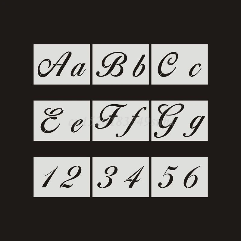 OOTDTY 36 шт./компл. письмо трафарет с алфавитом настенная живопись дерево шаблон