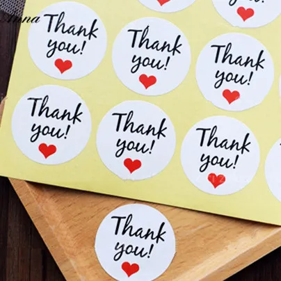 

120 шт./лот подарочная упаковка, круглая белая наклейка с надписью «thank you» «love thank you», наклейка для упаковки, украшение для выпечки