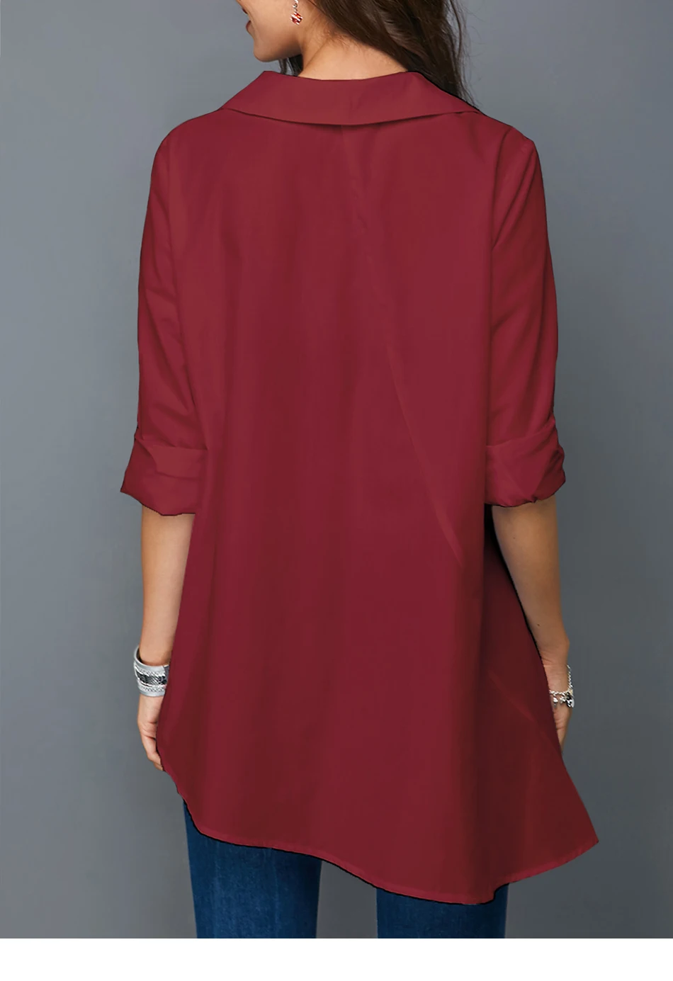 Однотонная белая женская Повседневная рубашка размера плюс, аномалистическая модная женская блузка, цветная Женская туника с длинным рукавом на пуговицах, осенняя