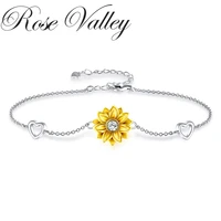 rose valley sunflower bracelet for women female hand bangles fashion jewelry girls gift