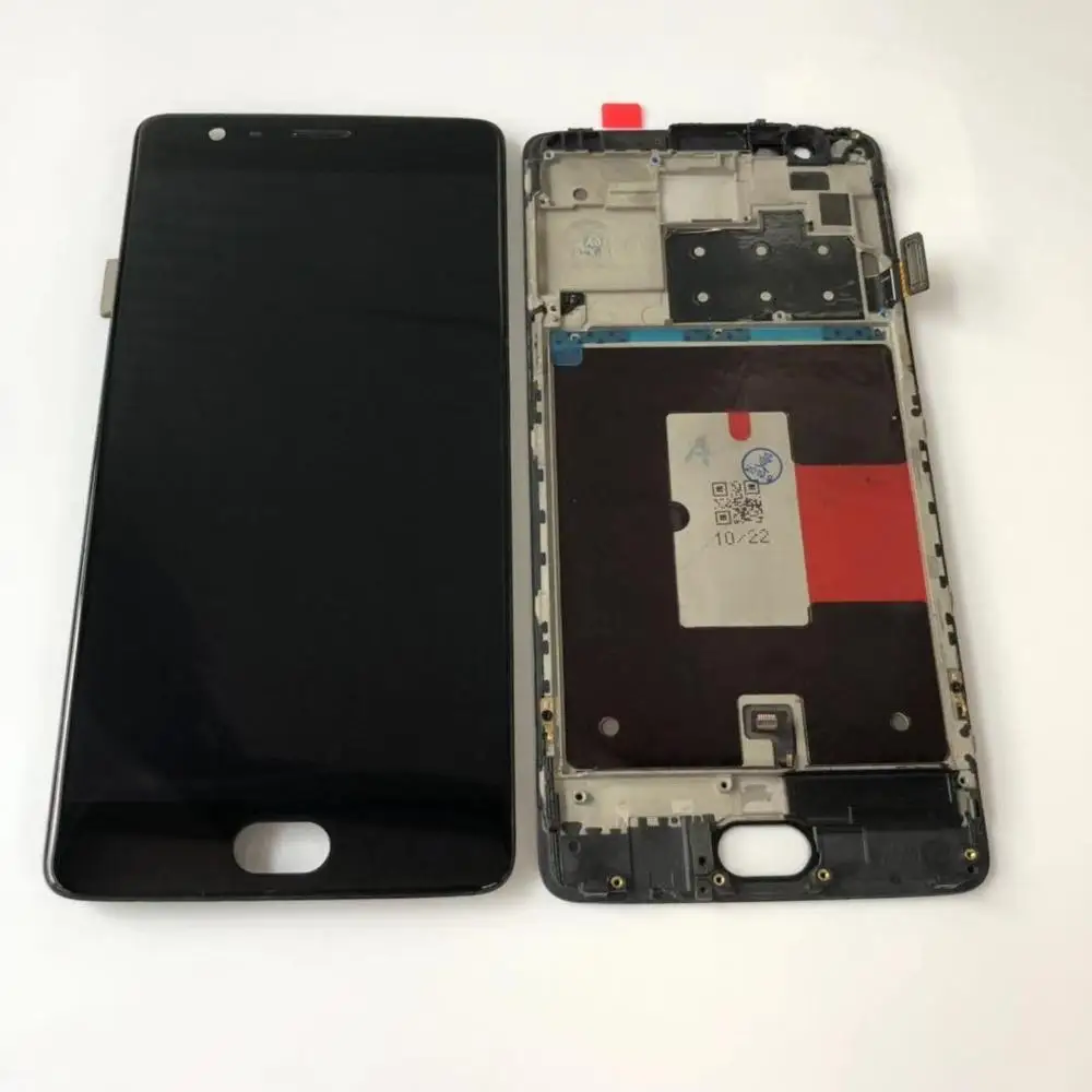 Amoled экран дисплей+ сенсорная панель дигитайзер с рамкой для oneplus three oneplus 3 A3000 A3003 oneplus 3T A3010