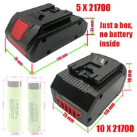 21700 bat618 li ion battery plastic case pcb charging protection circuit board shell for bosch 18v bat610 bat609 bat618g box