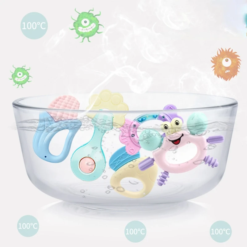 

High Performance Baby Gum Massager Baby Teething Toy 0-6-12-18 Months Infant BPA Free Toddler Sensory Chew Silicone Teether Safe