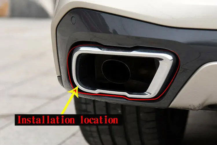 

S/Steel Rear Exhaust Muffler Tail Pipe Tip Chrome Trim For BMW X5 G05 2019 2020