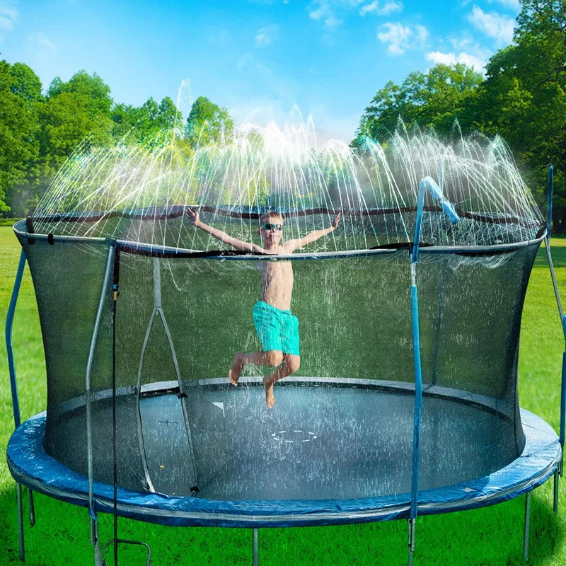 

360 degree Rotating Trampoline Sprinkler for Kids, Outdoor Water Park Summer Water Toys, Trampoline Accessories