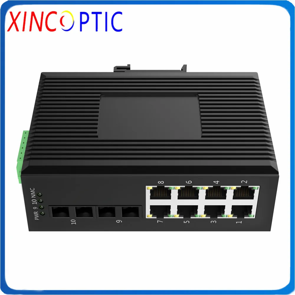 Промышленный Ethernet-коммутатор 8POE 100 Мбит/с IEEE802.3af/at + 2SFP 1000 исключая SFP Gigabit 2 Fiber и 8RJ45