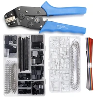 crimping tool kit dupont ratcheting crimper plier set with 1550pcs 2 54mm dupont connectors and 460pcs 2 54mm jst xh connectors