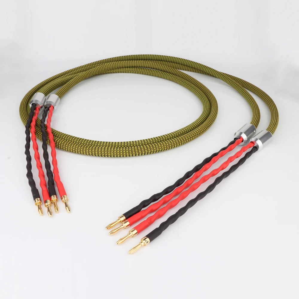 

Preffair Hi-End Speaker Cable HIFI Audiophile Cable Banana to Banana High Purity Copper Loudspeaker Wire