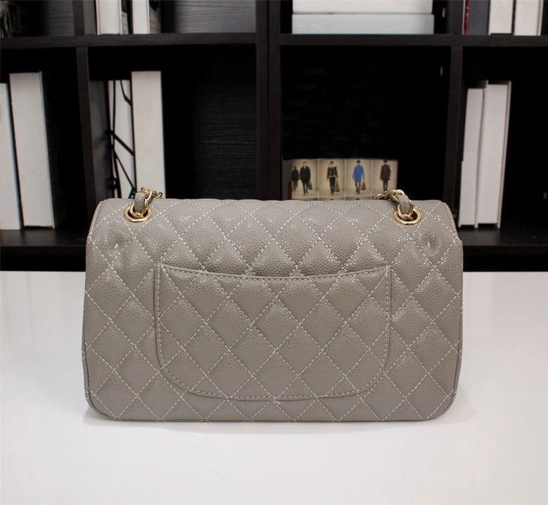 

ABQP - Top Designer Caviar 100% Genuine Leather Ladies Handbags Cowhide Handbags Wallets Ladies Messenger Bags Stitched Flap