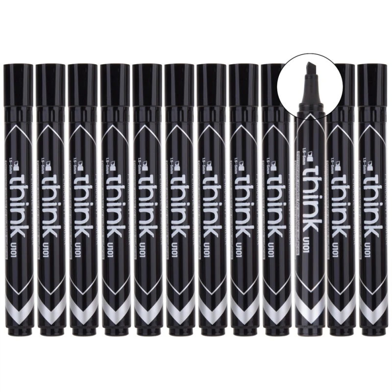 

1Pc Permanent Marker Pen Black Bullet Tip Black/Red/Blue For Tyre Markers Waterproof Quick Drying Office Stationery Supplies