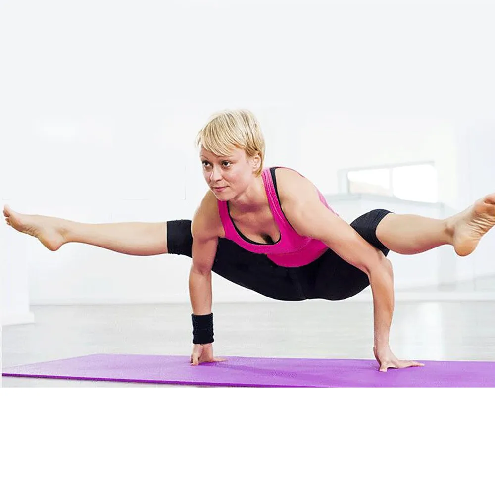 Коврик для йоги из ТПЭ 15 мм начинающих нескользящий коврик спорта упражнений с