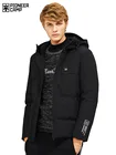 Пионерский лагерь с капюшоном зимние теплые пуховая куртка мужская брендовая одежда моды толстый пуховик мужской качество серый черный цвет AYR705306