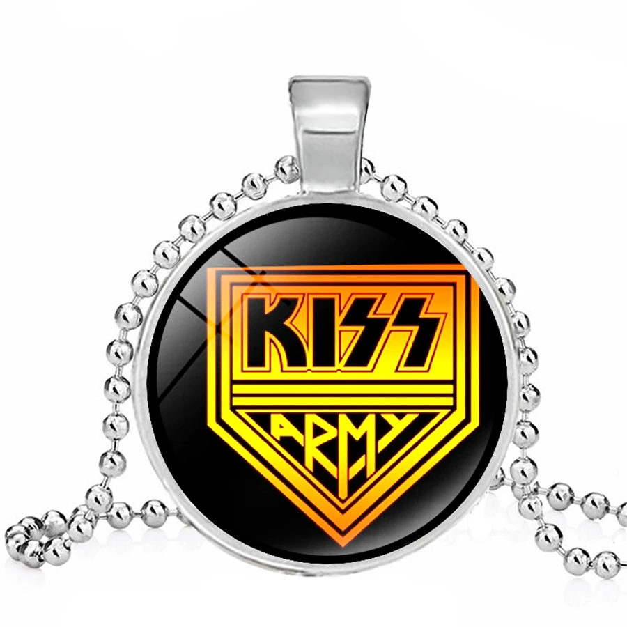 Рок группа ожерелье поцелуй ручной работы Поцелуй Группа Подвески мульти дизайн