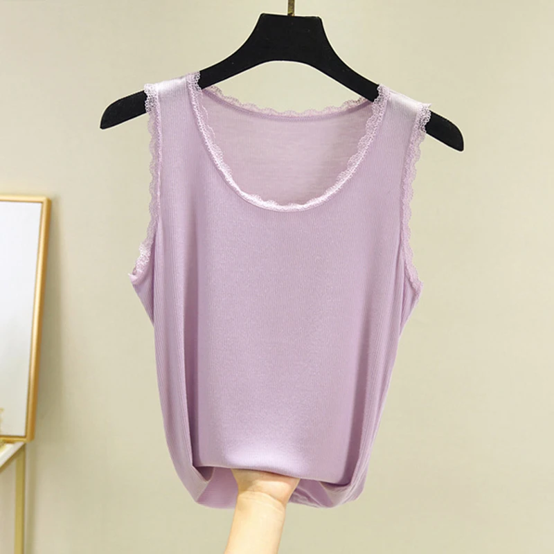 

Сексуальный кружевной облегающий Топ, Женский однотонный обтягивающий Топ без рукавов, модные тонкие топы, женская летняя одежда 2020, женска...