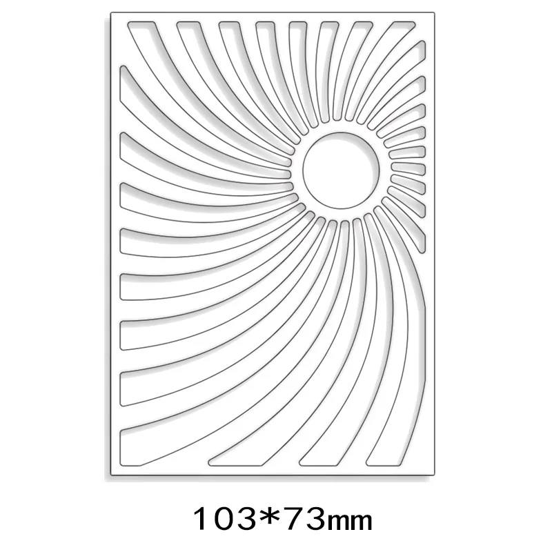 Sunburst крышка панели металлические режущие штампы трафарет для DIY скрапбукинга