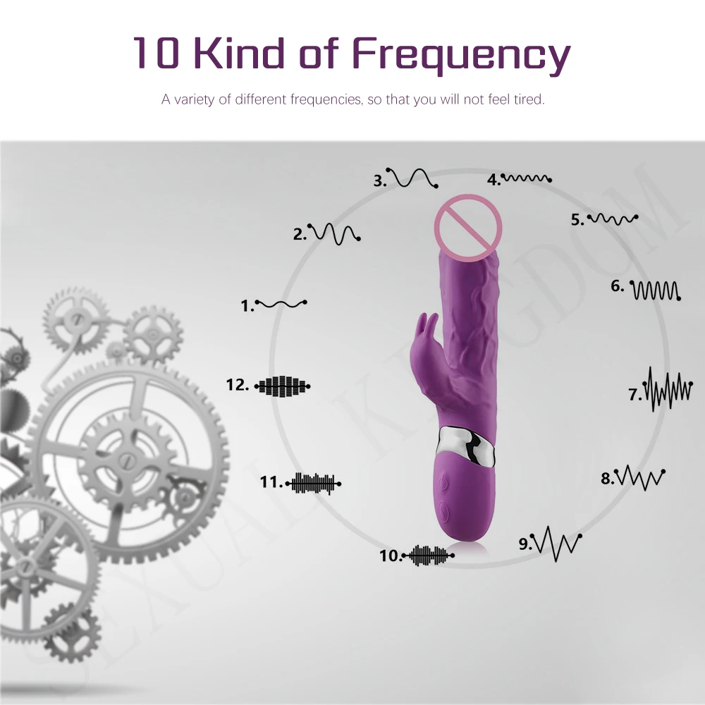 Реалистичный фаллоимитатор вибратор двойной мотор AV Wand палочка с кроликом G spot