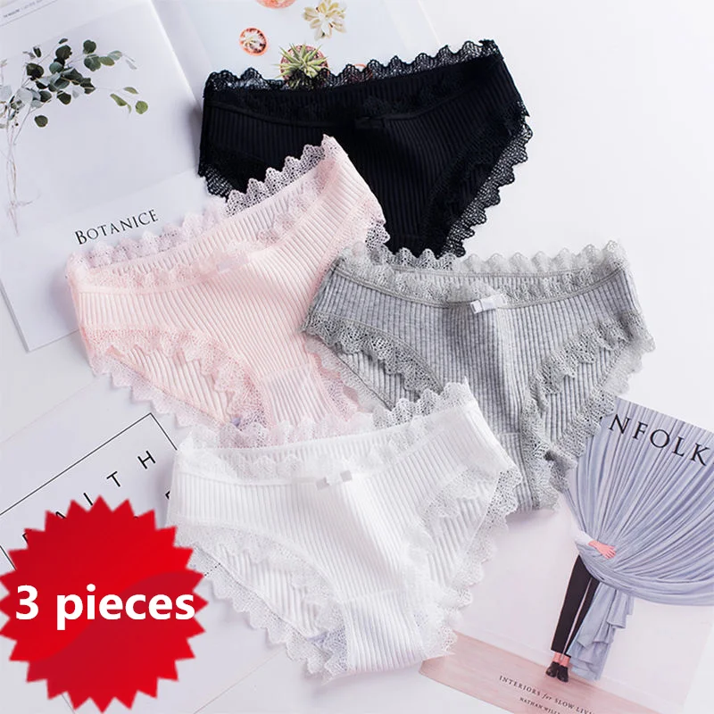 Кружевные сексуальные трусики для девушек хлопковые дышащие тонкие Трусы