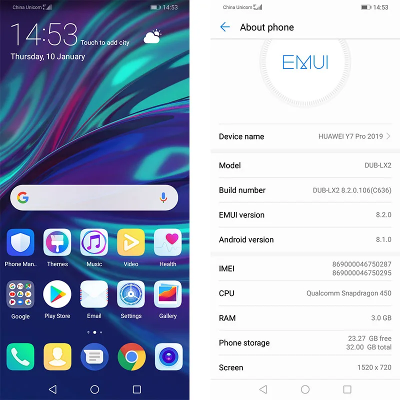 DHL быстрая доставка HuaWei Y7 Pro 2019 Enjoy 9 4G LTE Android телефон 6 26 &quotполный экран Snapdragon 450 13.0MP
