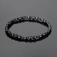 european and american black geometric round bead anklet fashion new round bead anklet ladies anklet beach accessories