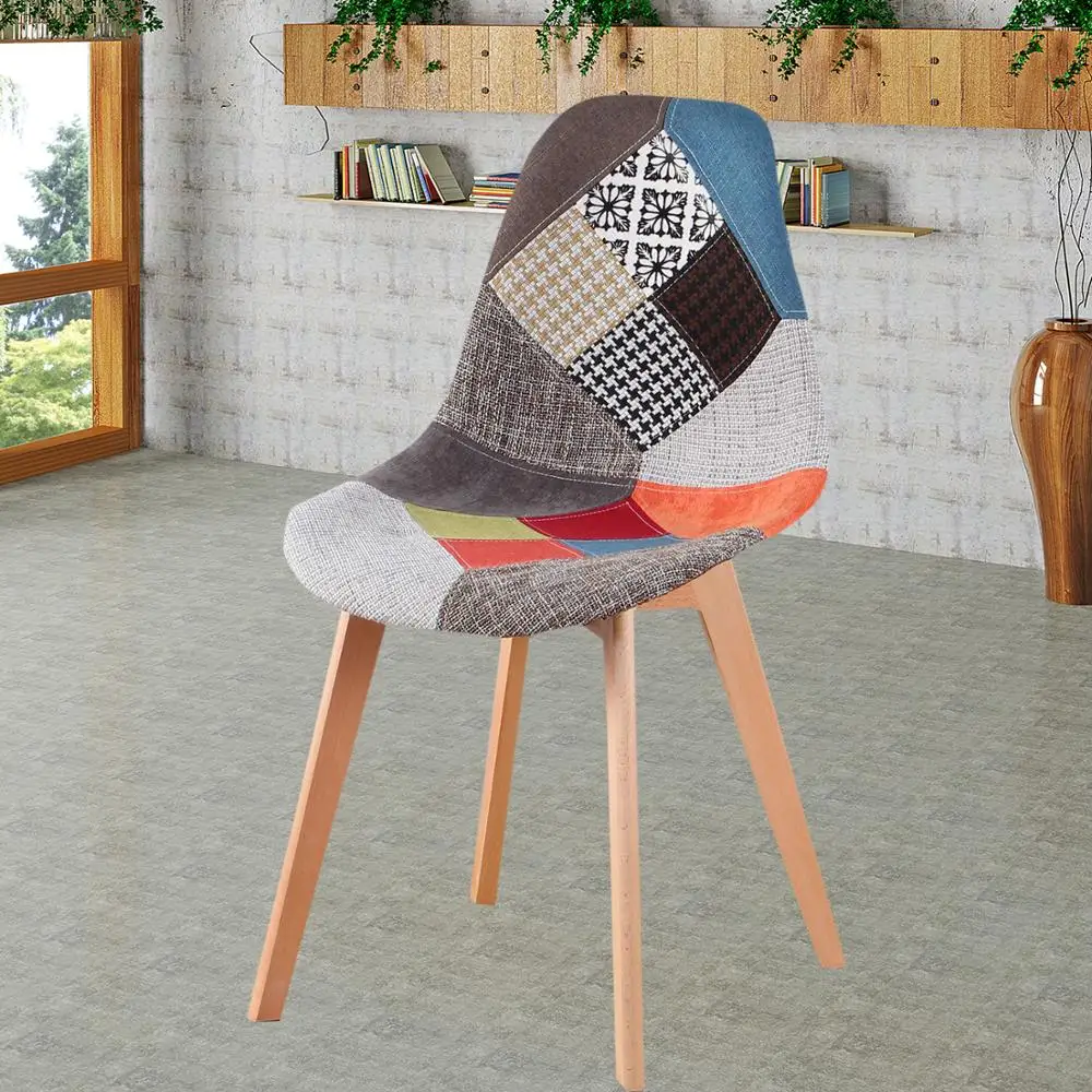 Набор из 4 художественных обеденных стульев в нордическом средневековом стиле