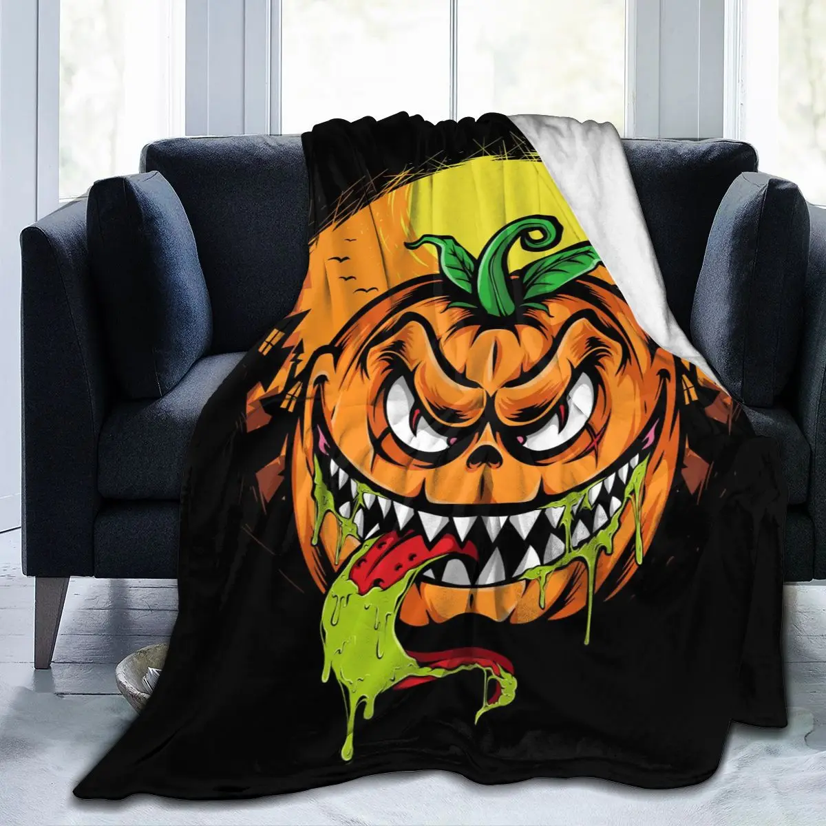 

Manta de franela monstruo calabaza de Хэллоуин Ultra-suave manta de Micro lana para Albornoz sof's cama de Casa de invierno prim