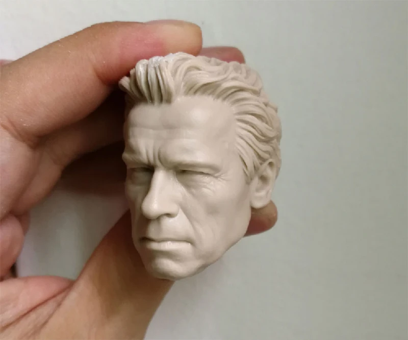 1/6 весы пожилого возраста Шварценеггер Неокрашенный головы для 12 ''фигурки