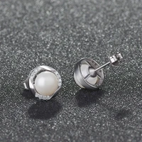 diwenfu silver 925 jewelry pearl stud earring for women genuine 925 sterling silver peridot bizuteria pearl gemstone orecchini