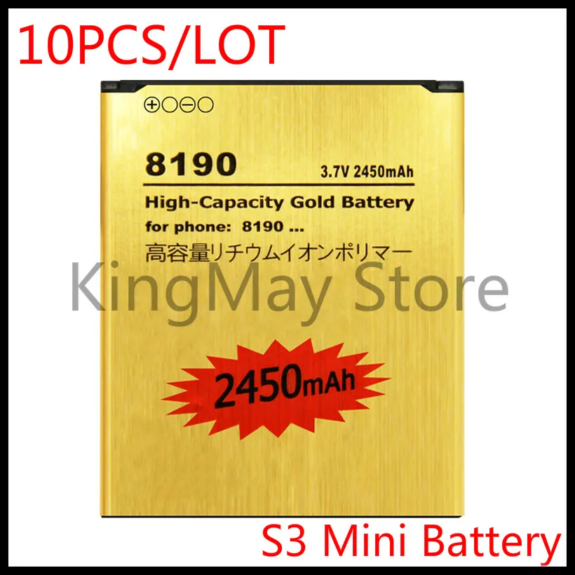 10 шт./лот для S3 мини батарея EB L1M7FLU Золотая сменная Galaxy I8160 Ace2 i8190
