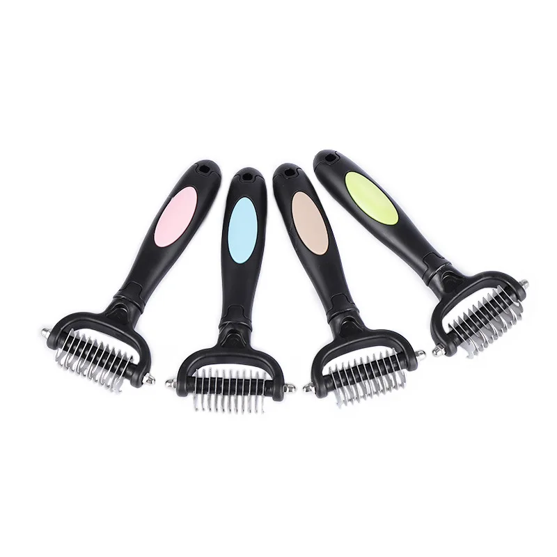 Четырехцветная расческа из нержавеющей стали с двусторонним открытым узлом для