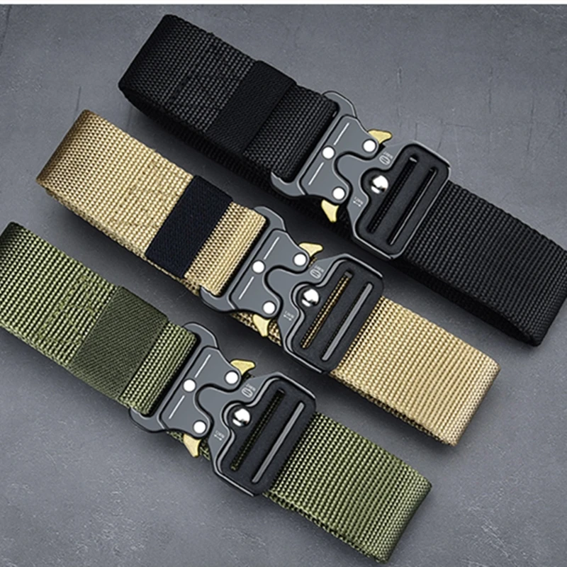

Outdoor Hunting Tactics Multifunctional Men's Belt Army Combat Survival Canvas Nylon Men's High Quality Belt Marines