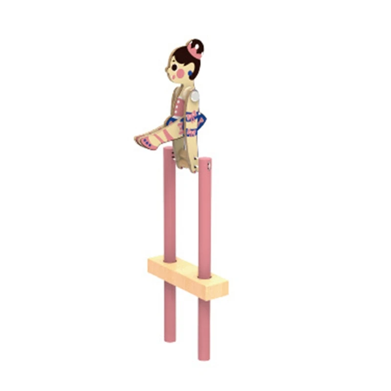 

Wooden Flipping Acrobat Kits Assembly Toy Gift DIY Woodcrafts Tool for Kids XX9E