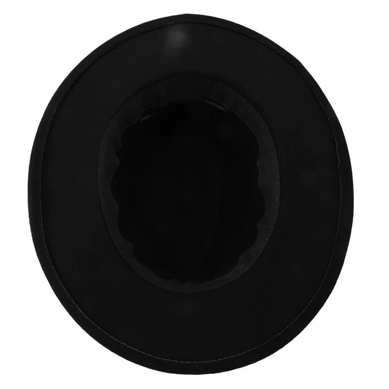 

2x Fashion Men & Women's Felt Wide Brim Western Cowboy Hat (Black&Coffee)