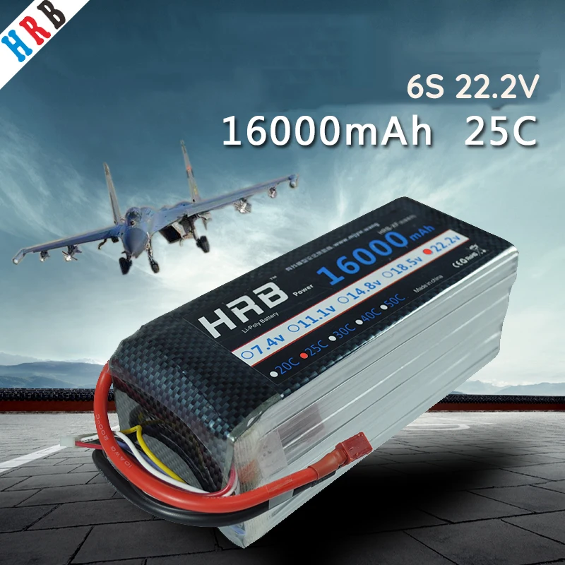 Аккумулятор HRB 6S 22 2 V 25C 12000mAh 16000mAh 22000mAh для радиоуправляемого вертолета|Детали и