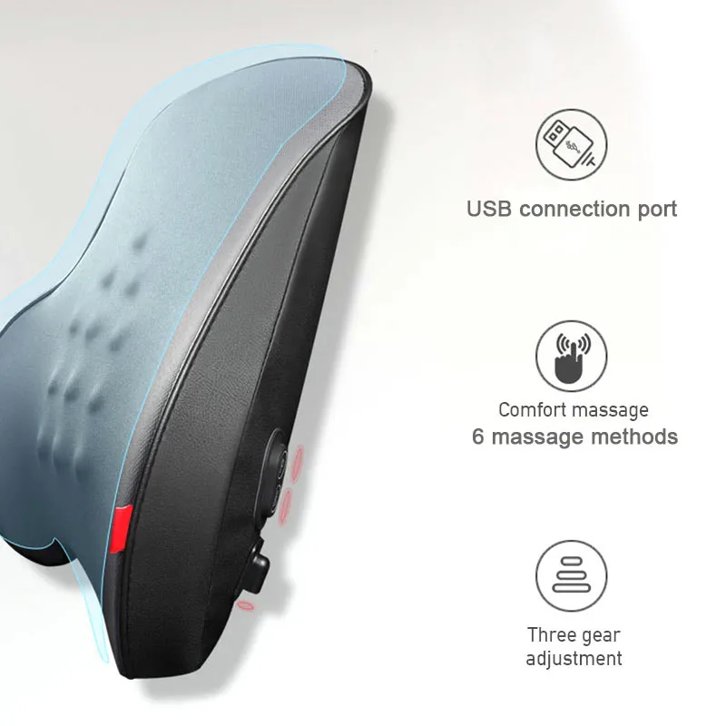 Массажный подголовник для автомобиля массажер спины и шеи разминающая Массажная