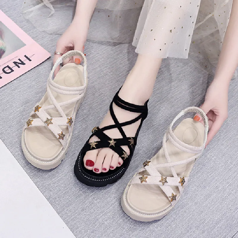 

Summer Sandals Women 2021 New Fairy Fashion Soft-soled Casual Sports Flats