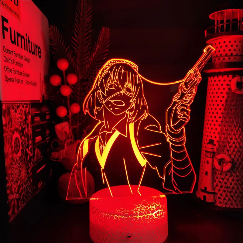 Акриловая 3d лампа Kakegurui Midari Ikishima светодиодный ночник с различными цветами