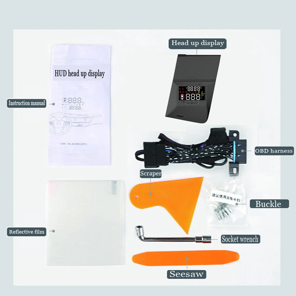 Автомобильная головка вверх дисплей HUD левая рука вождения OBD II проекционный
