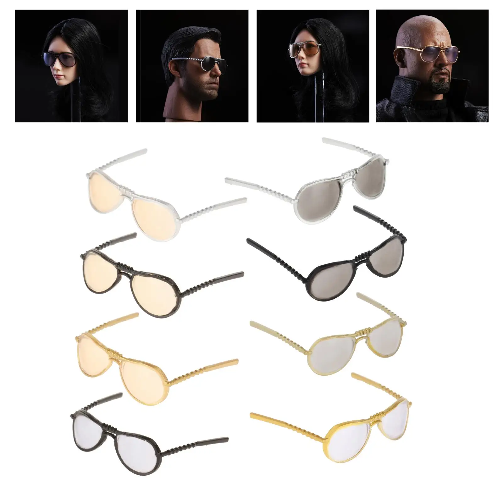 

1/6 Scale Fashion Round Sunglasses for 12inches Action Figures