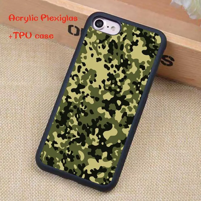 

Camouflage Color Phone Case For iphone 12 pro max case 11 Pro MAX X XR XS SE 2020 6S 7 8 Plus Acrylic Plexiglass TPU
