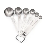 multipurpose food grade stainless steel measuring spoon coffee powder spice measure scoop 6pcsset kitchen baking tools jja008