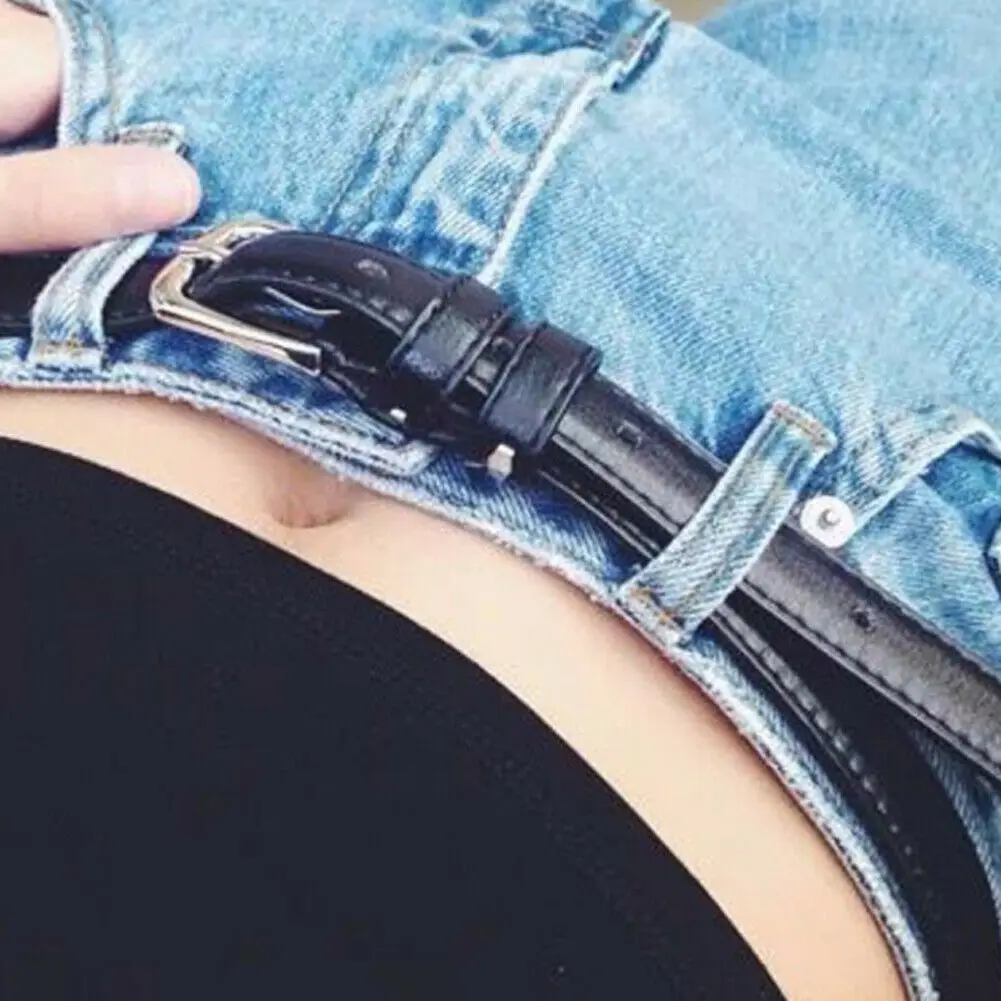 Ремень с металлической пряжкой для мужчин и женщин брендовый облегающий