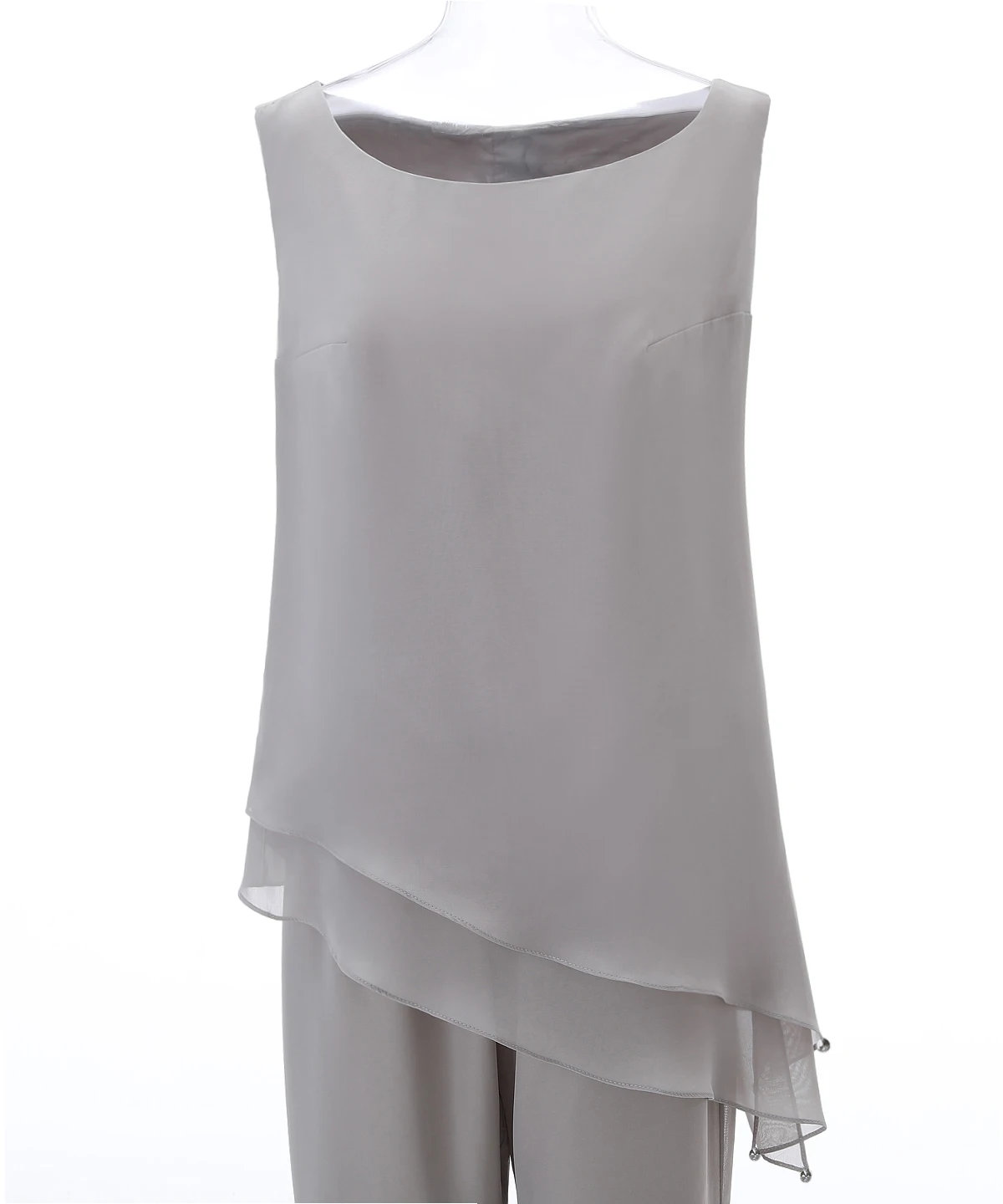 SOLOVEDRESS серое платье для матери невесты брючные костюмы женские ассиметричные