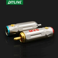 diylive rca copper plug with gold plated lotus plug signal head audio head self locking terminal audio cable plug